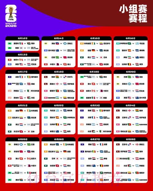 2026世界杯赛程最新最新时间表在哪里看 2026世界杯赛程最新最新时间表在哪里看